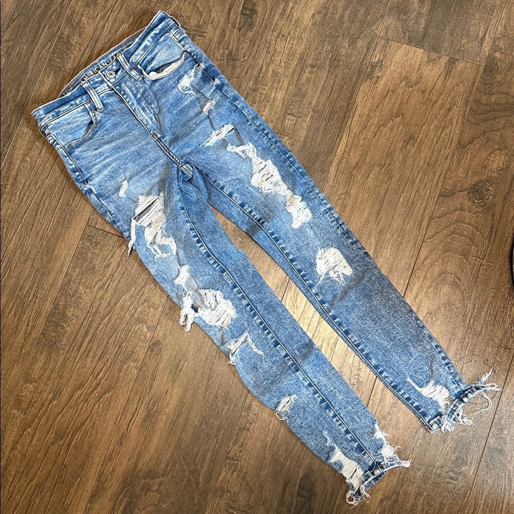 AE Ripped Light Blue Jeans
